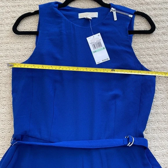 MICHAEL Michael Kors Twilight Blue D Ring Belt Cropped Pant Jumpsuit - Picture 16 of 16